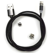 USB punjački kabel 3u1 s magnetskim konektorima - Crna KP30706
