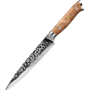 Damaskasti kuhinjski nož ZA-37477 - Utility / Smeđa KP37477