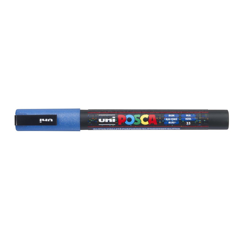 Marker Uni pc-3ml Posca glitter plavi