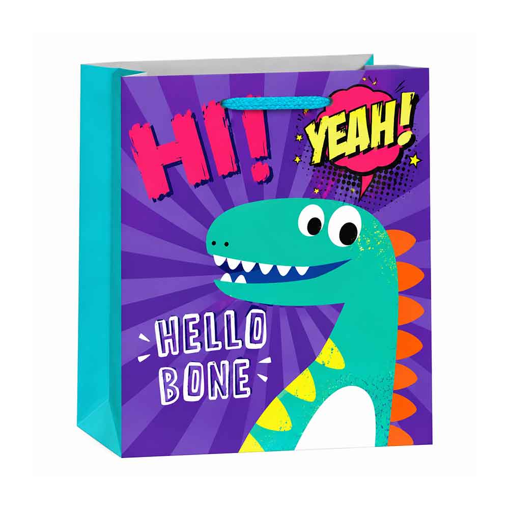 Vrećica Dino Cartoon 30 × 42 cm – 4 modela Ljubičasta