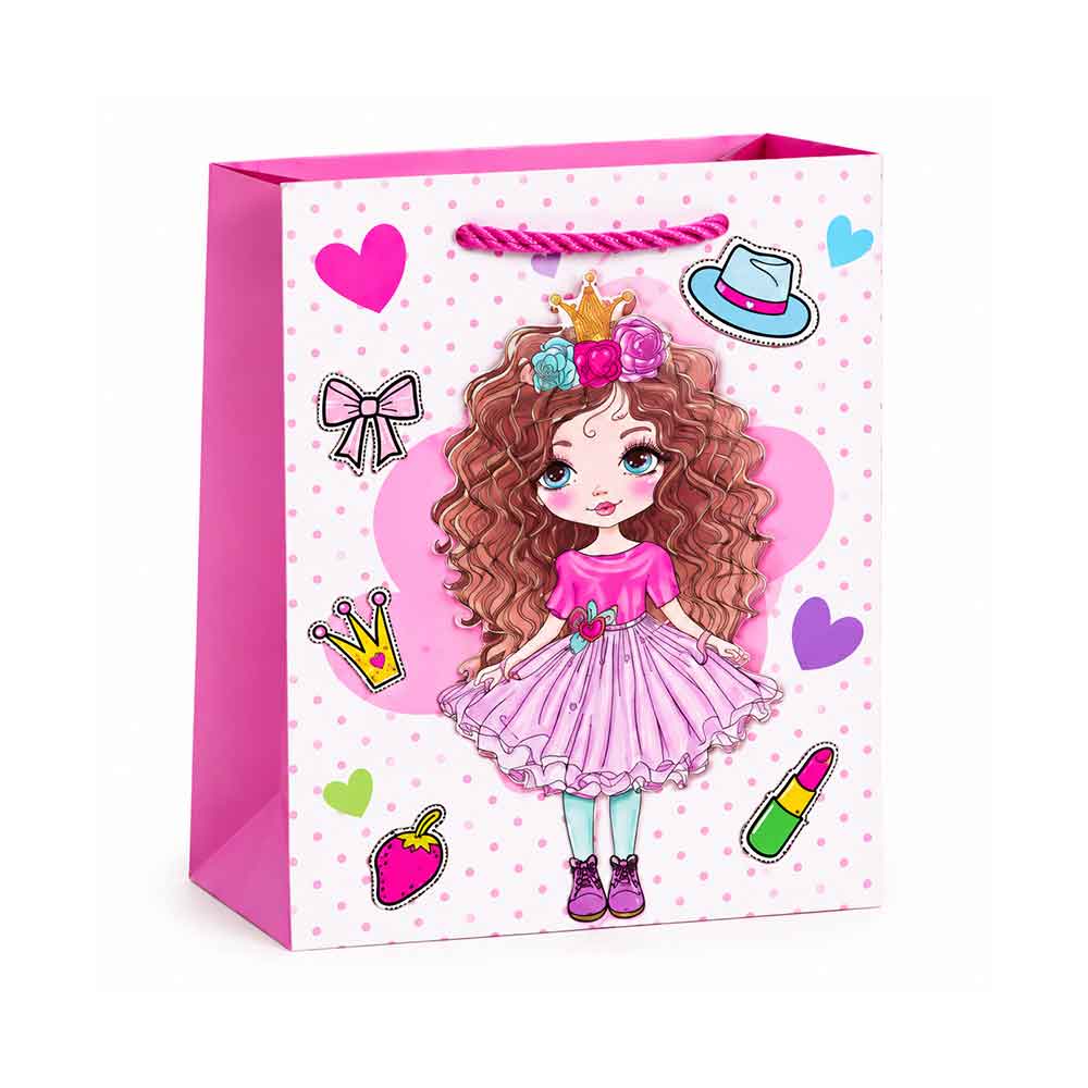 Poklon vrećica Girl Fashion 30 × 42 cm – 4 modela Model 03