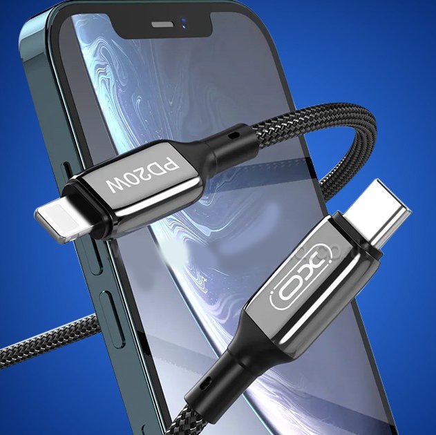 XO kabel NB-Q180A USB-C - Lightning 1m 20W crni