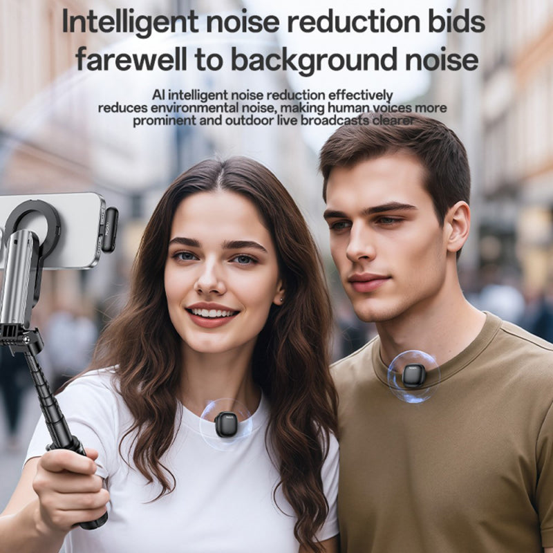 Bežični mikrofon Yesido KR21 USB-C 2-komada - crni