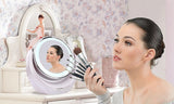 MakeUp dvostrano ogledalo sa LED svetlima, 5x uvećan odraz