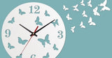 Zidni sat sa dizajnom Butterfly u boji po izboru